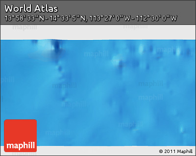 Physical 3D Map of the Area around 14° 15' 49" N, 112° 58' 29" W