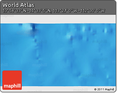 Physical 3D Map of the Area around 14° 15' 49" N, 112° 58' 29" W