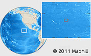 Shaded Relief Location Map of the area around 14° 15' 49" N, 117° 13' 29" W