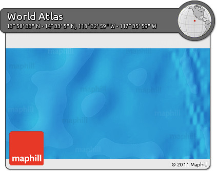 Political 3D Map of the Area around 14°&nbsp;15'&nbsp;49"&nbsp;N,&nbsp;118°&nbsp;4'&nbsp;29"&nbsp;W