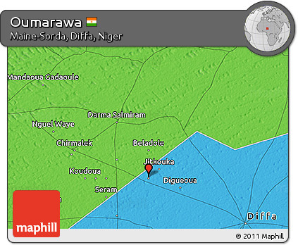 Political 3D Map of Oumarawa