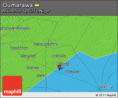 Political 3D Map of Oumarawa
