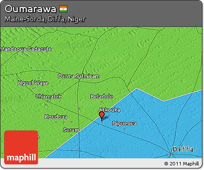 Political 3D Map of Oumarawa