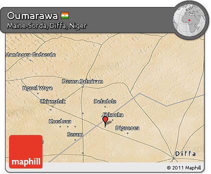 Satellite 3D Map of Oumarawa