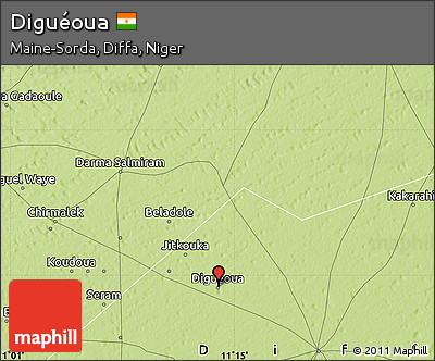 Physical Map of Diguéoua