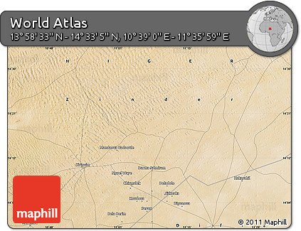 Satellite Map of the Area around 14° 15' 49" N, 11° 7' 30" E