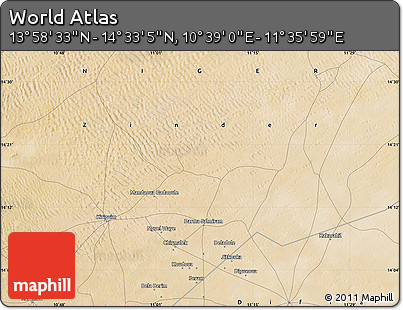 Satellite Map of the Area around 14° 15' 49" N, 11° 7' 30" E
