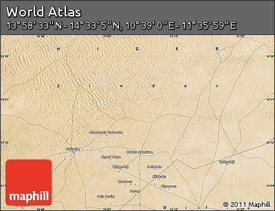 Satellite Map of the Area around 14° 15' 49" N, 11° 7' 30" E
