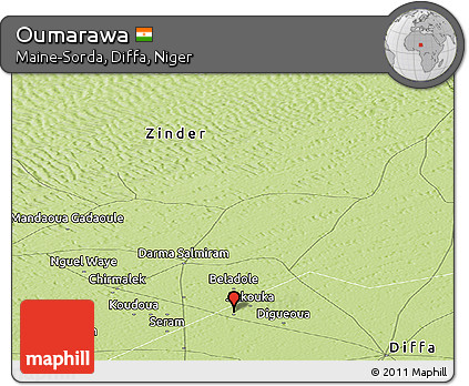 Physical Panoramic Map of Oumarawa