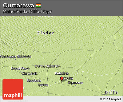 Physical Panoramic Map of Oumarawa