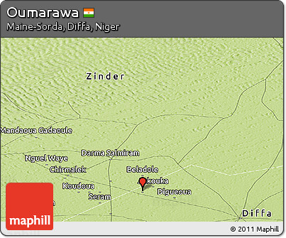 Physical Panoramic Map of Oumarawa