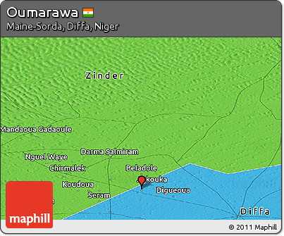 Political Panoramic Map of Oumarawa