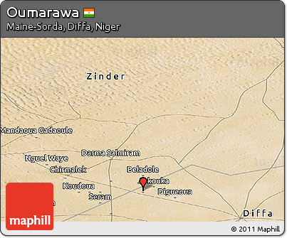 Satellite Panoramic Map of Oumarawa