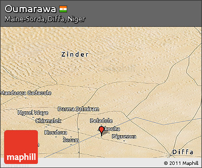 Satellite Panoramic Map of Oumarawa