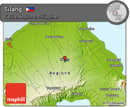 Physical 3D Map of Silang