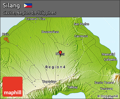 Physical 3D Map of Silang