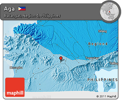 Political 3D Map of Aga