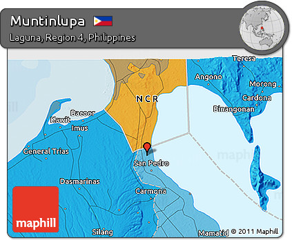 Political 3D Map of Muntinlupa