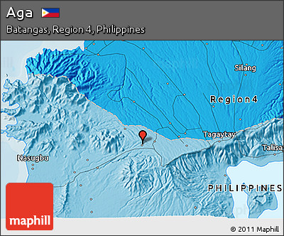 Political 3D Map of Aga
