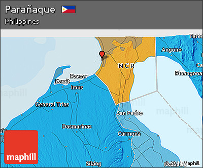 Political 3D Map of Parañaque