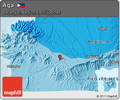 Political 3D Map of Aga