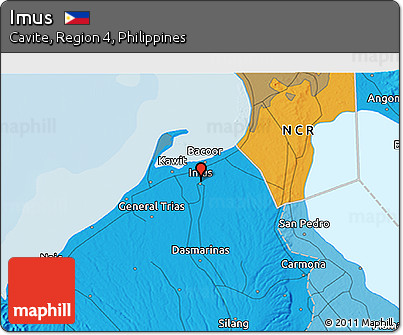 Political 3D Map of Imus