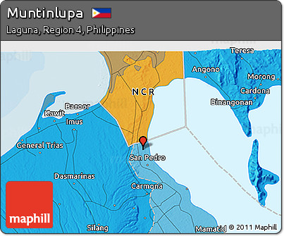 Political 3D Map of Muntinlupa