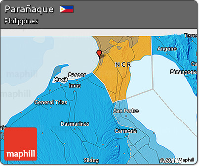 Political 3D Map of Parañaque