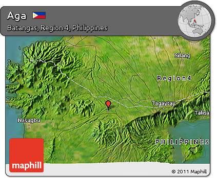 Satellite 3D Map of Aga