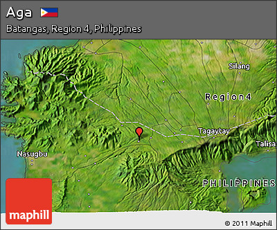 Satellite 3D Map of Aga