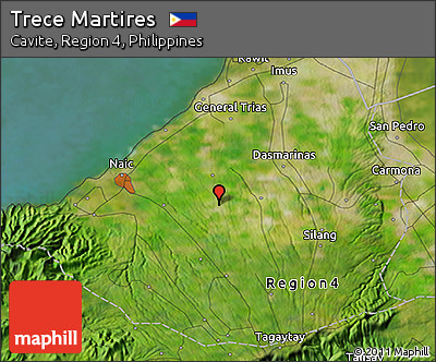 Satellite 3D Map of Trece Martires