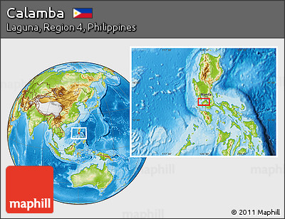 Physical Location Map of Calamba