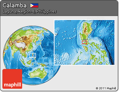 Physical Location Map of Calamba