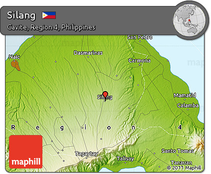 Physical Map of Silang