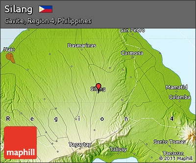 Physical Map of Silang