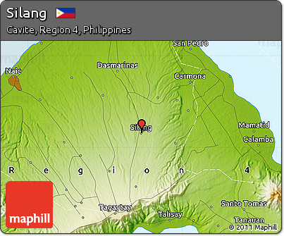 Physical Map of Silang