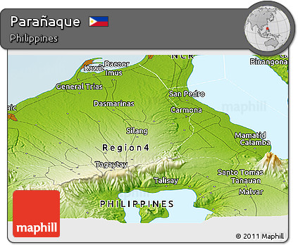 Physical Panoramic Map of Parañaque