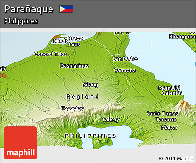 Physical Panoramic Map of Parañaque