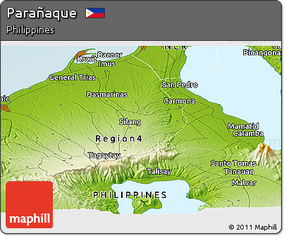 Physical Panoramic Map of Parañaque