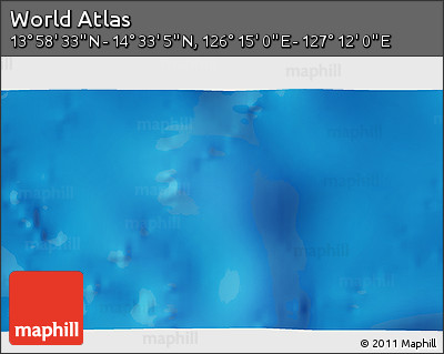 Physical 3D Map of the Area around 14° 15' 49" N, 126° 43' 29" E
