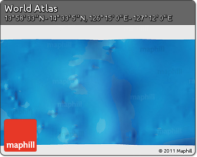Physical 3D Map of the Area around 14° 15' 49" N, 126° 43' 29" E