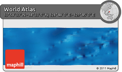 Physical Panoramic Map of the Area around 14° 15' 49" N, 129° 16' 30" E