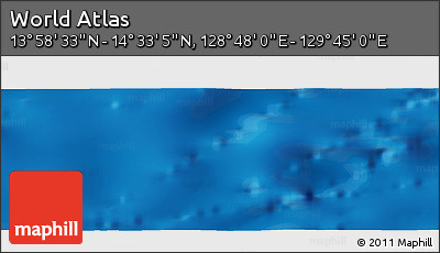 Physical Panoramic Map of the Area around 14° 15' 49" N, 129° 16' 30" E