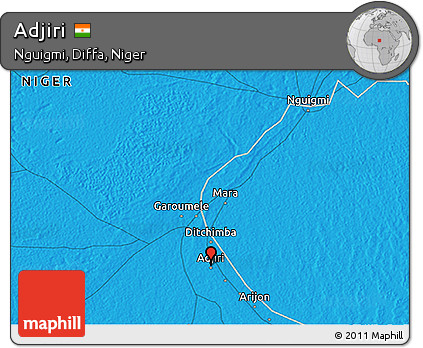 Political 3D Map of Adjiri