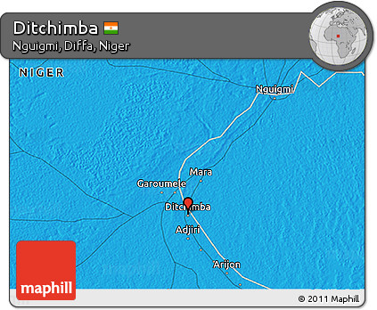 Political 3D Map of Ditchimba
