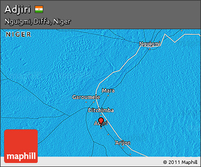 Political 3D Map of Adjiri