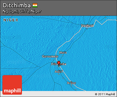 Political 3D Map of Ditchimba