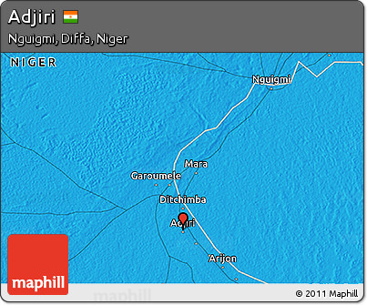 Political 3D Map of Adjiri