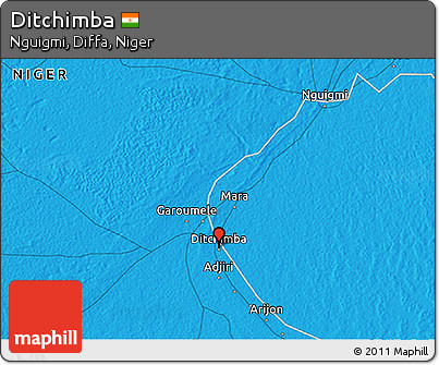 Political 3D Map of Ditchimba