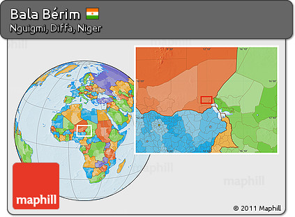 Political Location Map of Bala Bérim